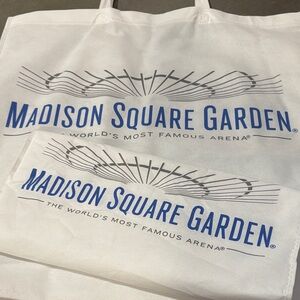 Madison Square Garden White Shopping Bags (2 bags 2 diff sizes)